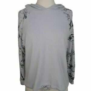 Poof Apparel Women's Pullover Cloud Jersey Hoodie Size S Drawstring Hem